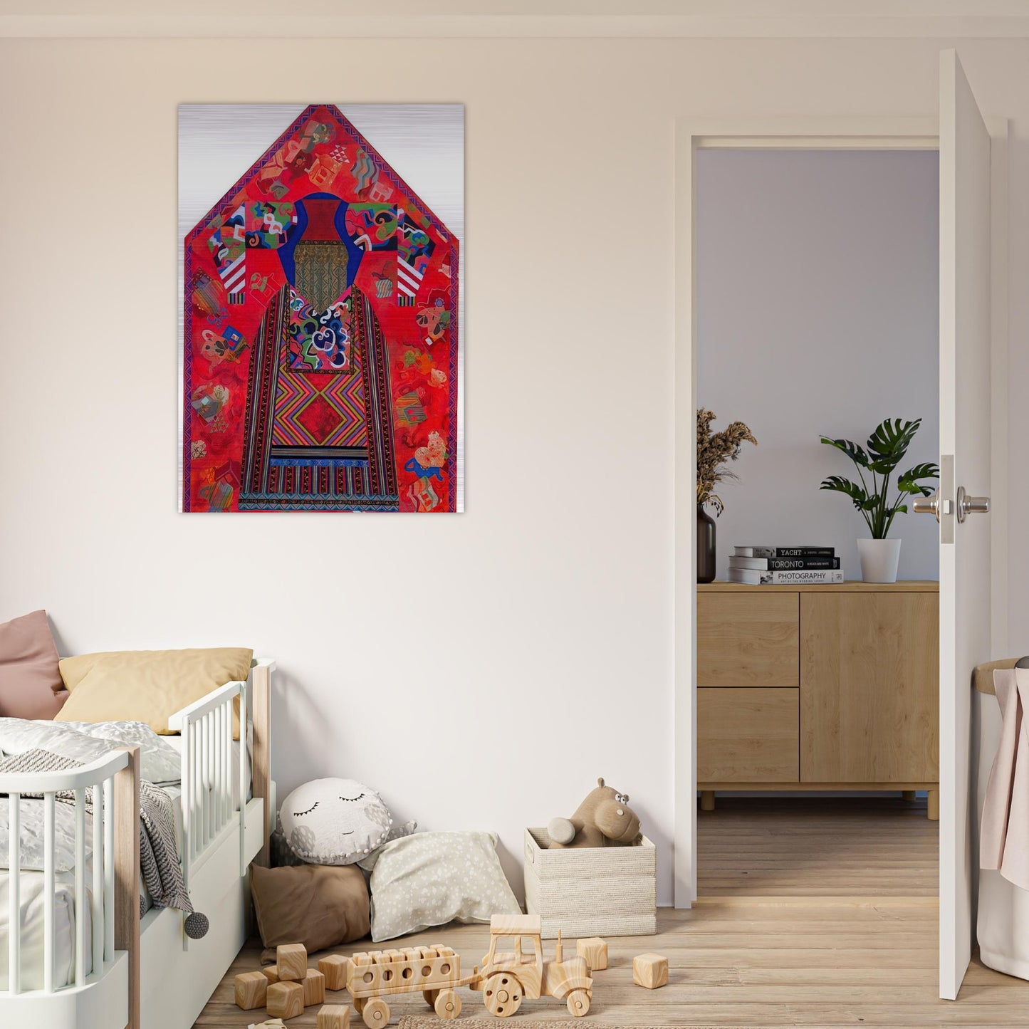 The Poet - Feminist Art, PD Pattern and Decoration - Miriam Schapiro Brushed Aluminum Print - 70x100 cm / 28x40 inches | Miriam Schapiro Aluminum Print | Miriam Schapiro Prints