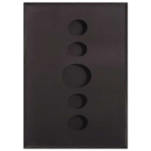 Volume - 1958 - Dadamaino 70x100 cm / 28x40 inches Framed Art Print – Black Wooden Frame