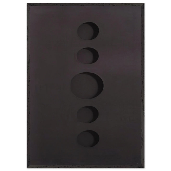 Volume - 1958 - Dadamaino 70x100 cm / 28x40 inches Framed Art Print – Black Wooden Frame