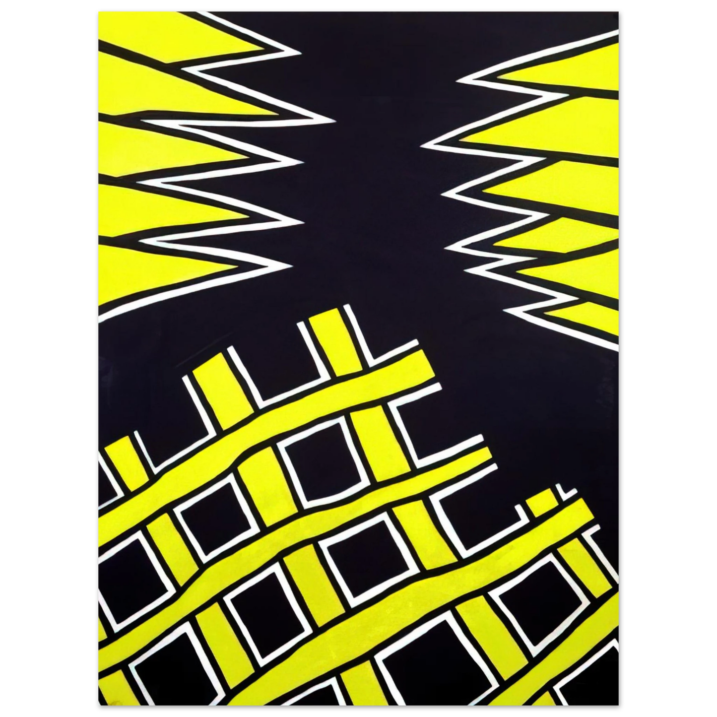 Nicholas Krushenick - Untitled - 1962  75x100 cm / 30x40inches Fine Art Poster