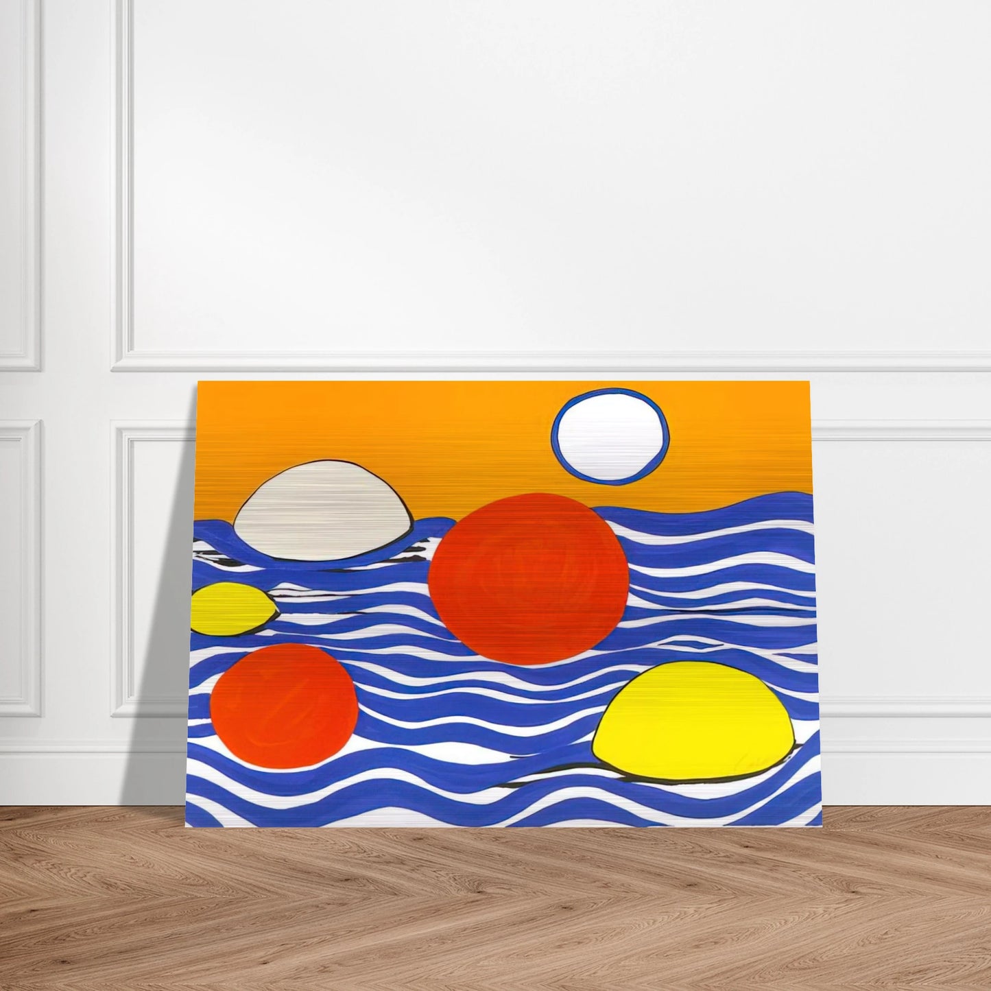 WAVES 1973 - Alexander Calder Brushed Aluminum Print - 70x100 cm / 28x40 inches | Alexander Calder Aluminum Print | Alexander Calder Prints
