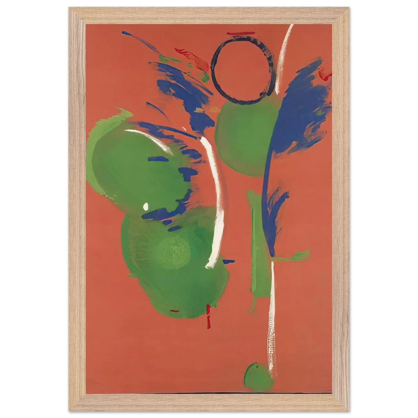 Helen Frankenthaler - Mary, Mary - 1987 Wall art - 27x35 cm / 11x14 Inches - Premium Wooden Framed Poster With Fine Art Paper - White frame
