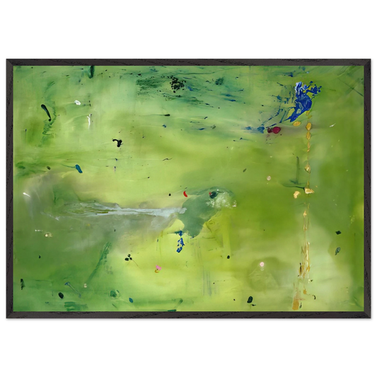 A Green Thought in a Green Shade - 1981 - Helen Frankenthaler 70x100 cm / 28x40 inches Framed Art Print – Black Wooden Frame
