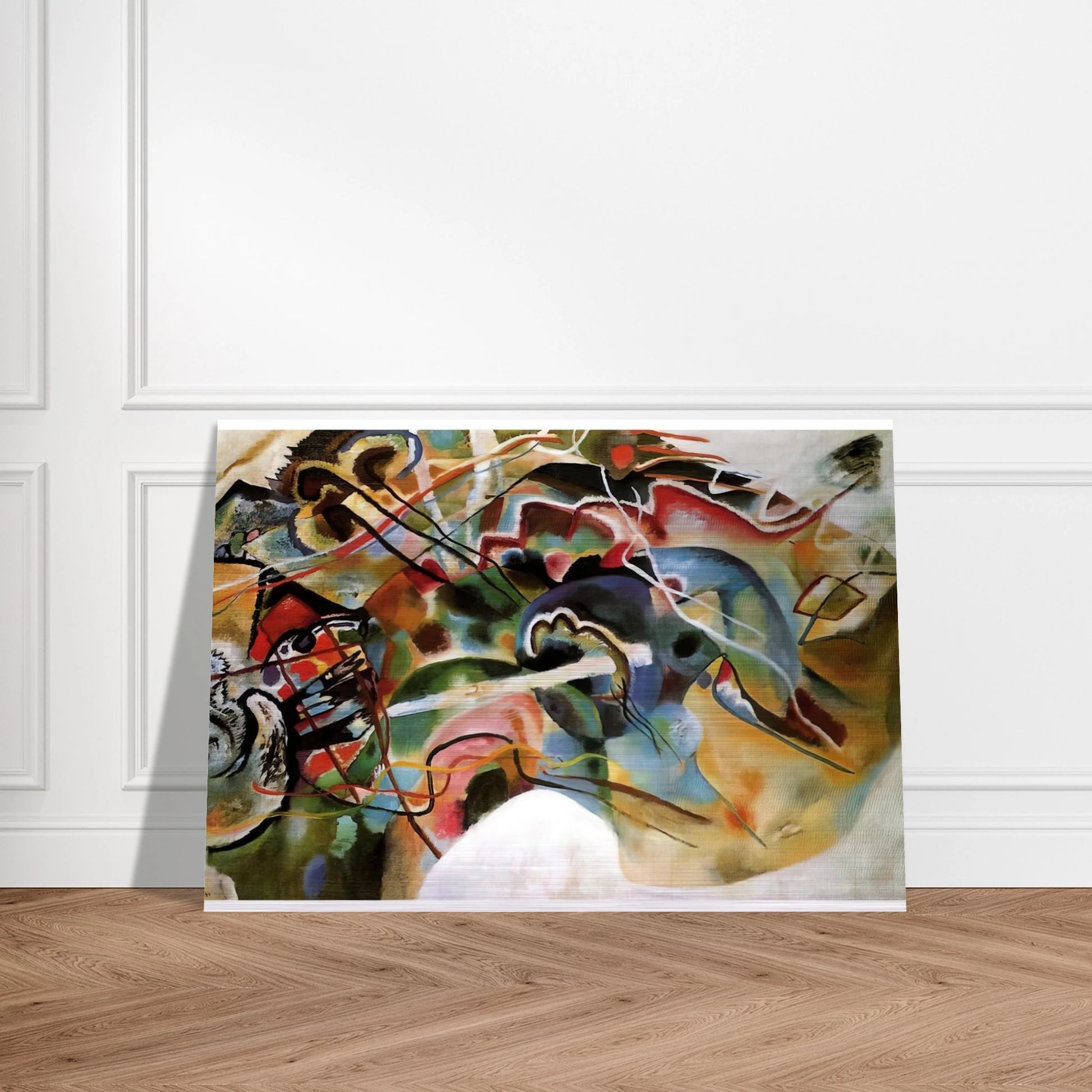 PICTURE WITH A WHITE BORDER 1913 - Wassily Kandinsky Brushed Aluminum Print - 70x100 cm / 28x40 inches | Wassily Kandinsky Aluminum Print | Wassily Kandinsky Prints