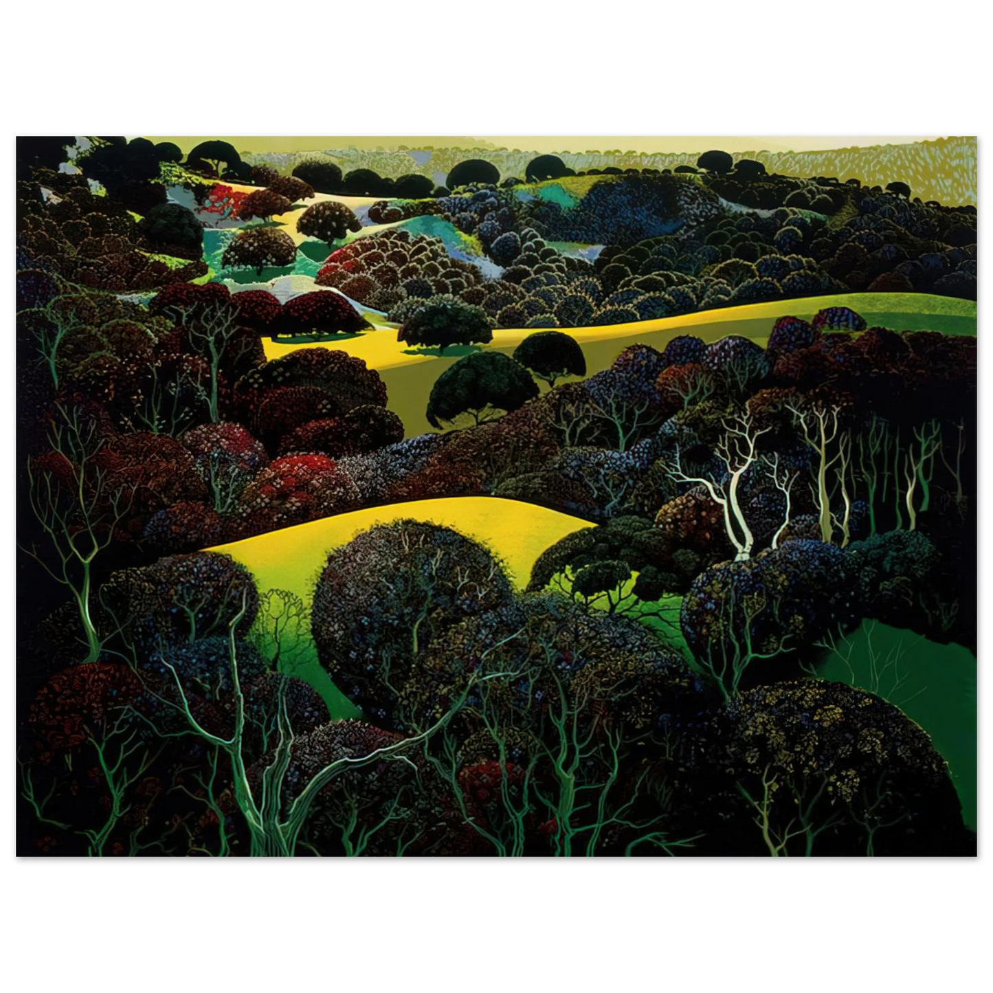 Eyvind Earle - Santa Ynez Memories  75x100 cm / 30x40inches Fine Art Poster