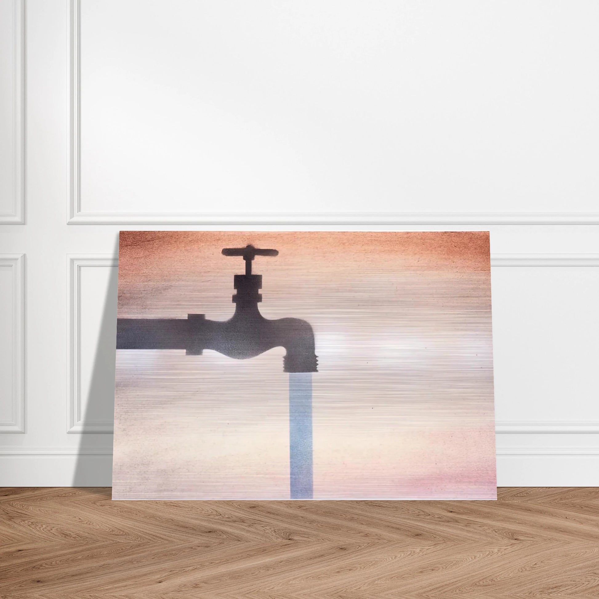FAUCET - Edward Ruscha Brushed Aluminum Print - 70x100 cm / 28x40 inches | Edward Ruscha Aluminum Print | Edward Ruscha Prints