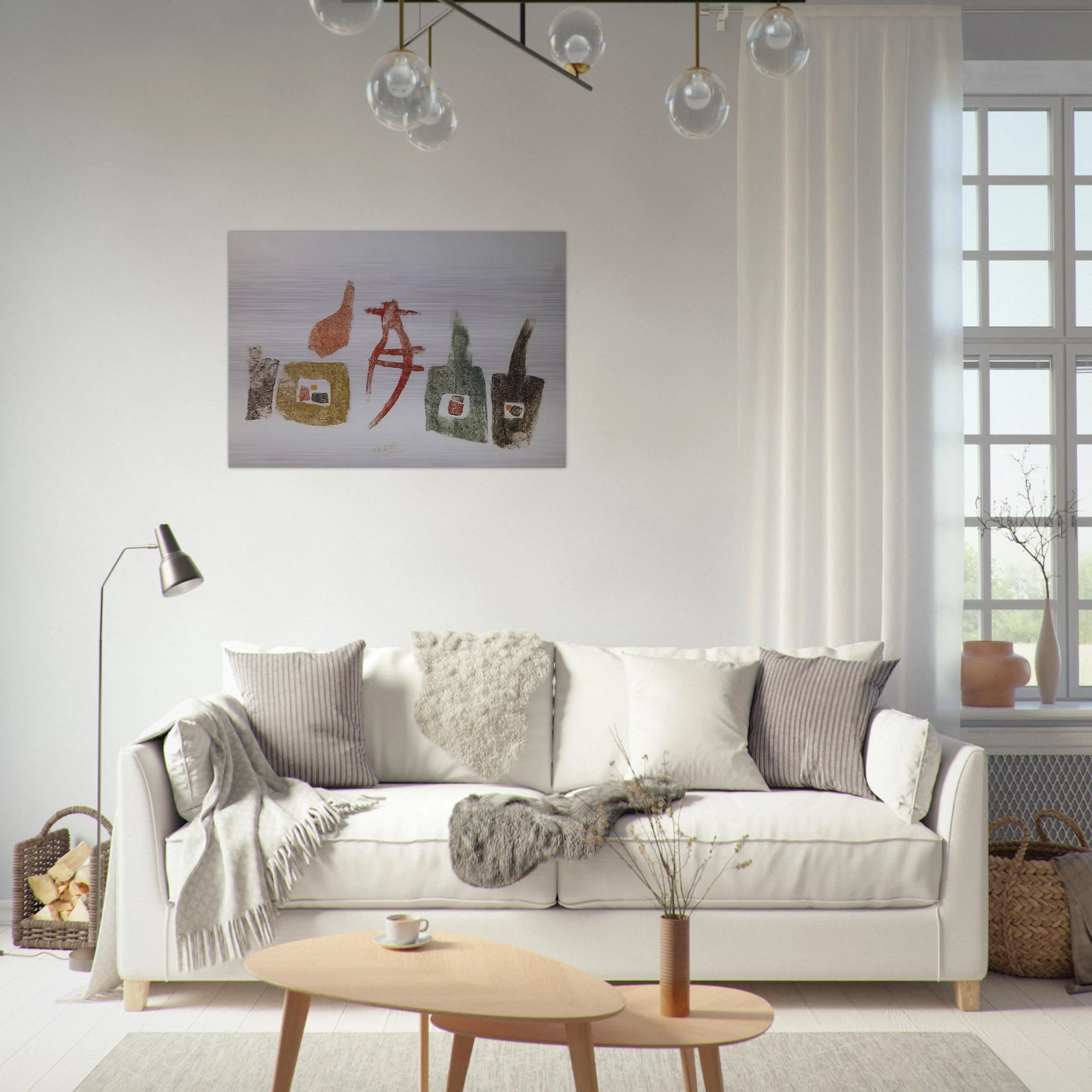 15.6.57 - Julius Bissier Brushed Aluminum Print - 70x100 cm / 28x40 inches | Julius Bissier Aluminum Print | Julius Bissier Prints
