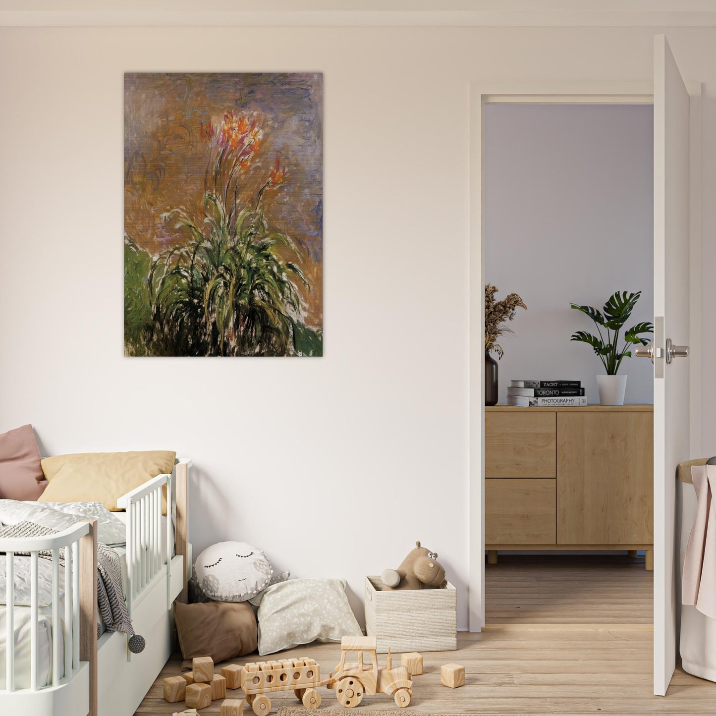 Hamerocallis - claude monet Brushed Aluminum Print - 70x100 cm / 28x40 inches | claude monet Aluminum Print | claude monet Prints