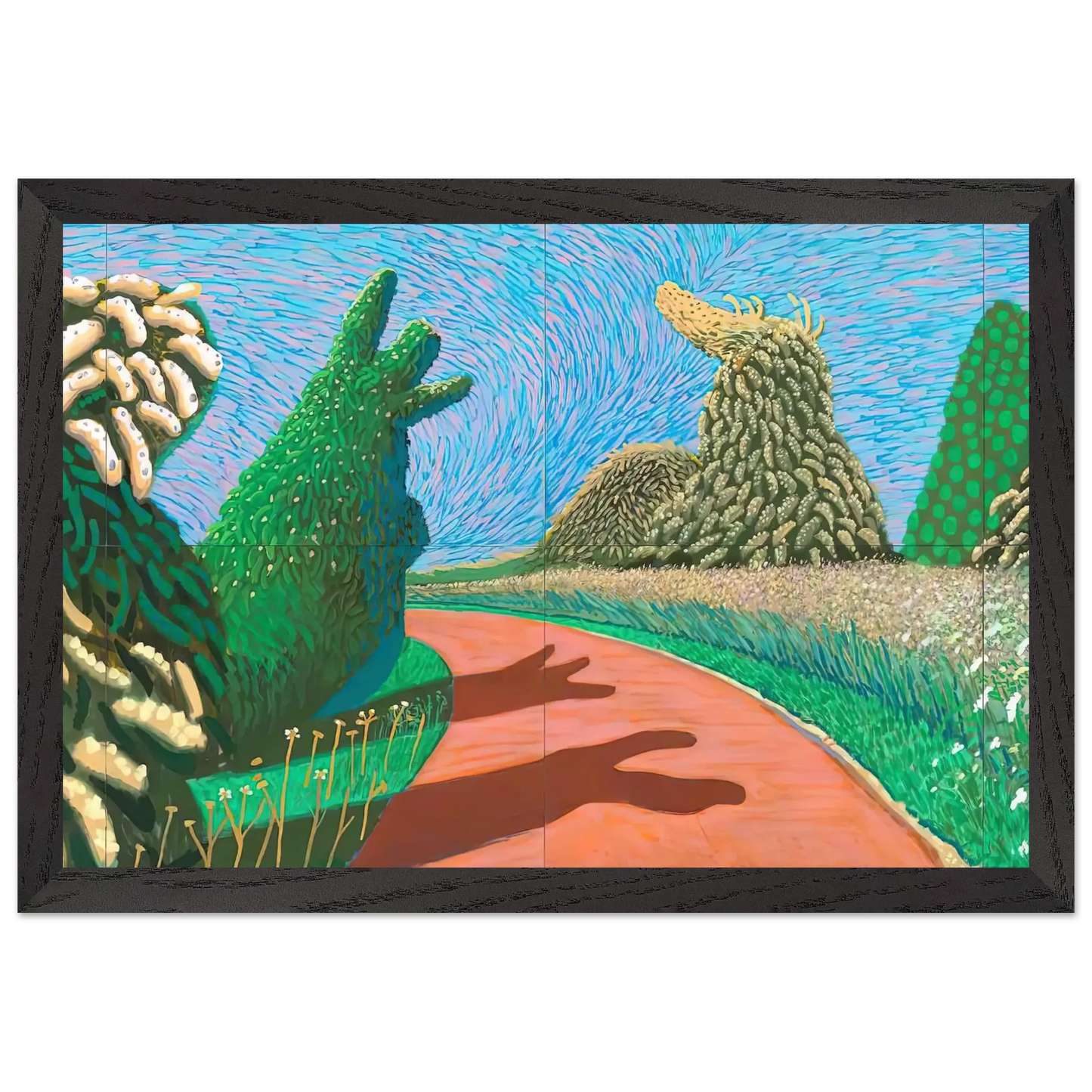David Hockney - David Hockney Wall art - 30x40 cm / 12x16 Inches - Premium Wooden Framed Poster With Fine Art Paper - Black frame