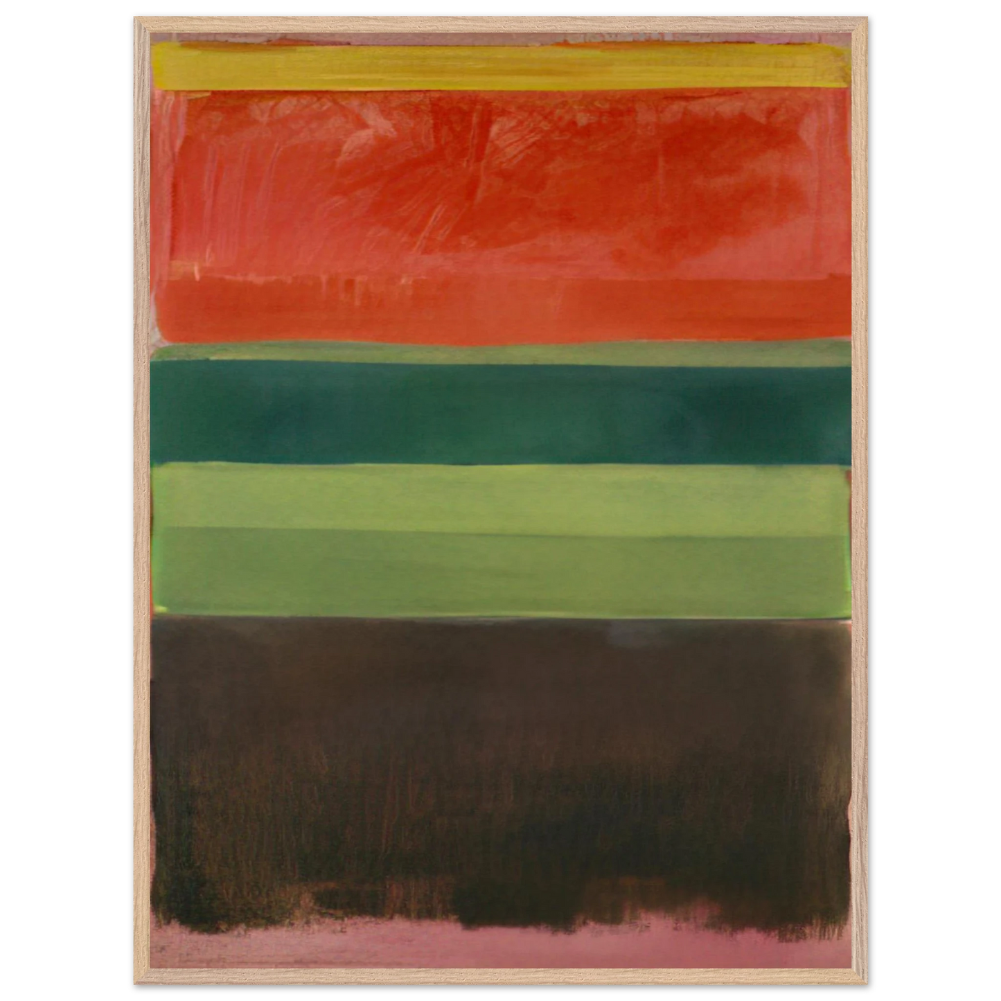 Mark Rothko - Untitled - 1949 Wall Art - 21x29.7 cm / 8x12" - Premium Wooden Framed Poster With Fine Art Paper - Wood frame