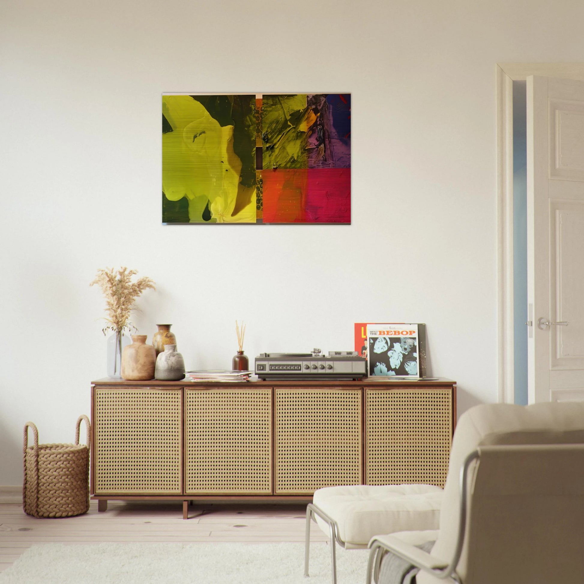 Sea Color - Sam Gilliam Brushed Aluminum Print - 70x100 cm / 28x40 inches | Sam Gilliam Aluminum Print | Sam Gilliam Prints