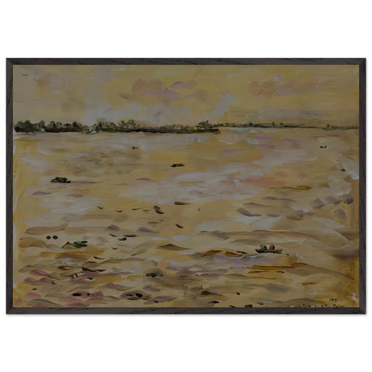 THE AMAZON RIVER IQUITOS PERU 1971 - Ivan Albright 70x100 cm / 28x40 inches Framed Art Print – Black Wooden Frame