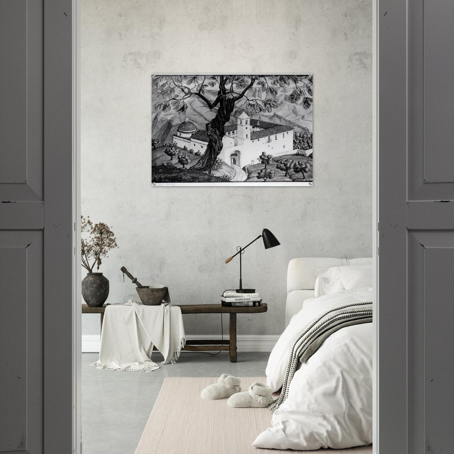 CLOISTER NEAR ROCCA IMPERIALE CALABRIA - MC Escher Acrylic Print - 70x100 cm / 28x40″ inches | Maurits Cornelis Escher Prints