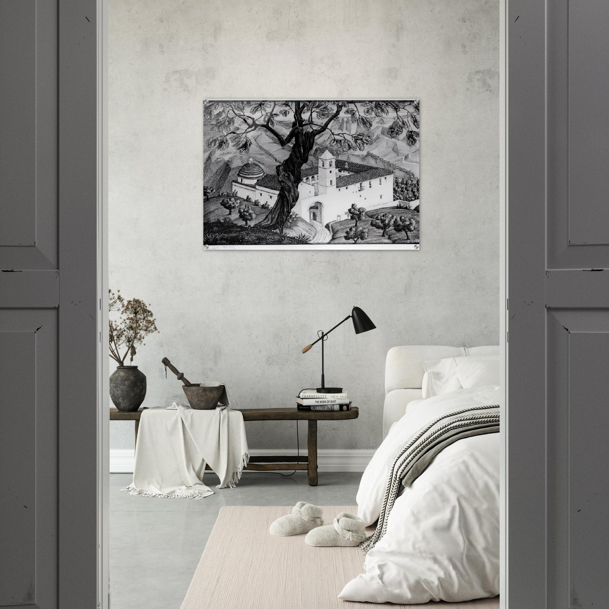 CLOISTER NEAR ROCCA IMPERIALE CALABRIA - MC Escher Acrylic Print - 70x100 cm / 28x40″ inches | Maurits Cornelis Escher Prints