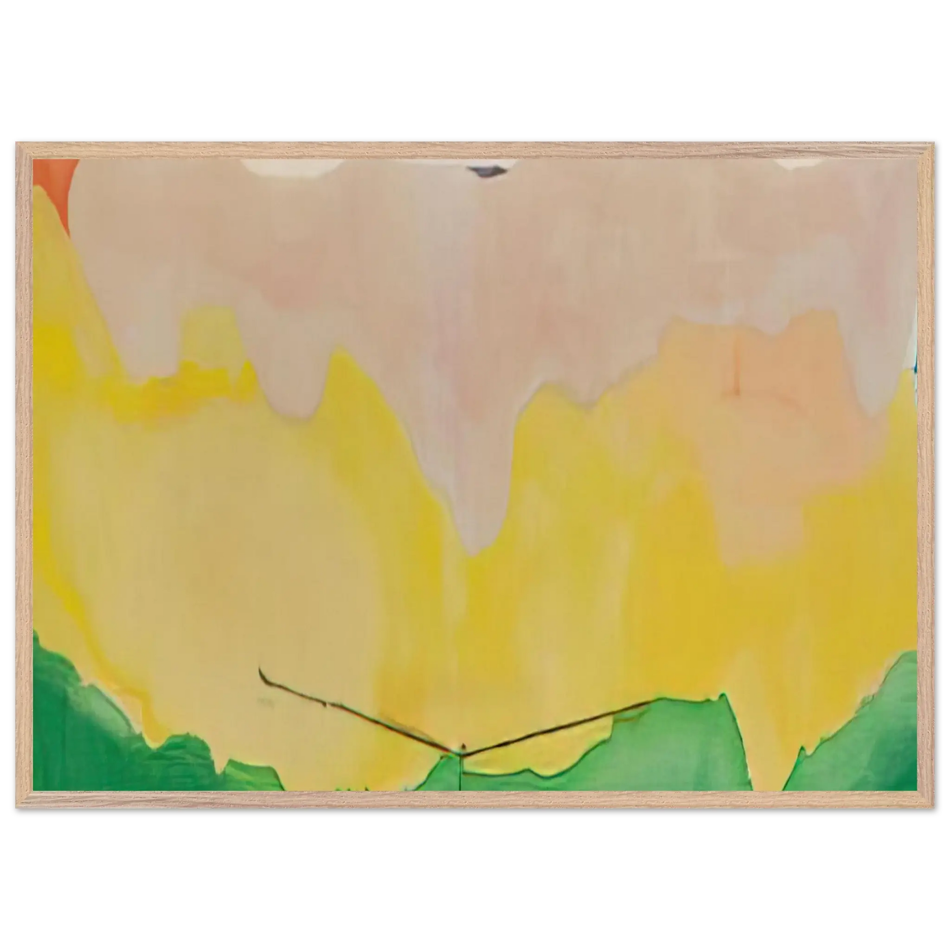 Helen Frankenthaler - Boulevard - 1973 Wall art - 30x45 cm / 12x18 Inches - Premium Wooden Framed Poster With Fine Art Paper - Black frame