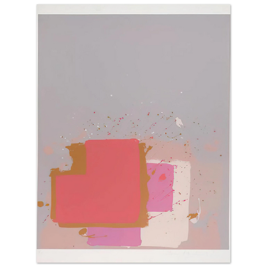 John Hoyland - Red Black on Grey - 1971  75x100 cm / 30x40inches Fine Art Poster