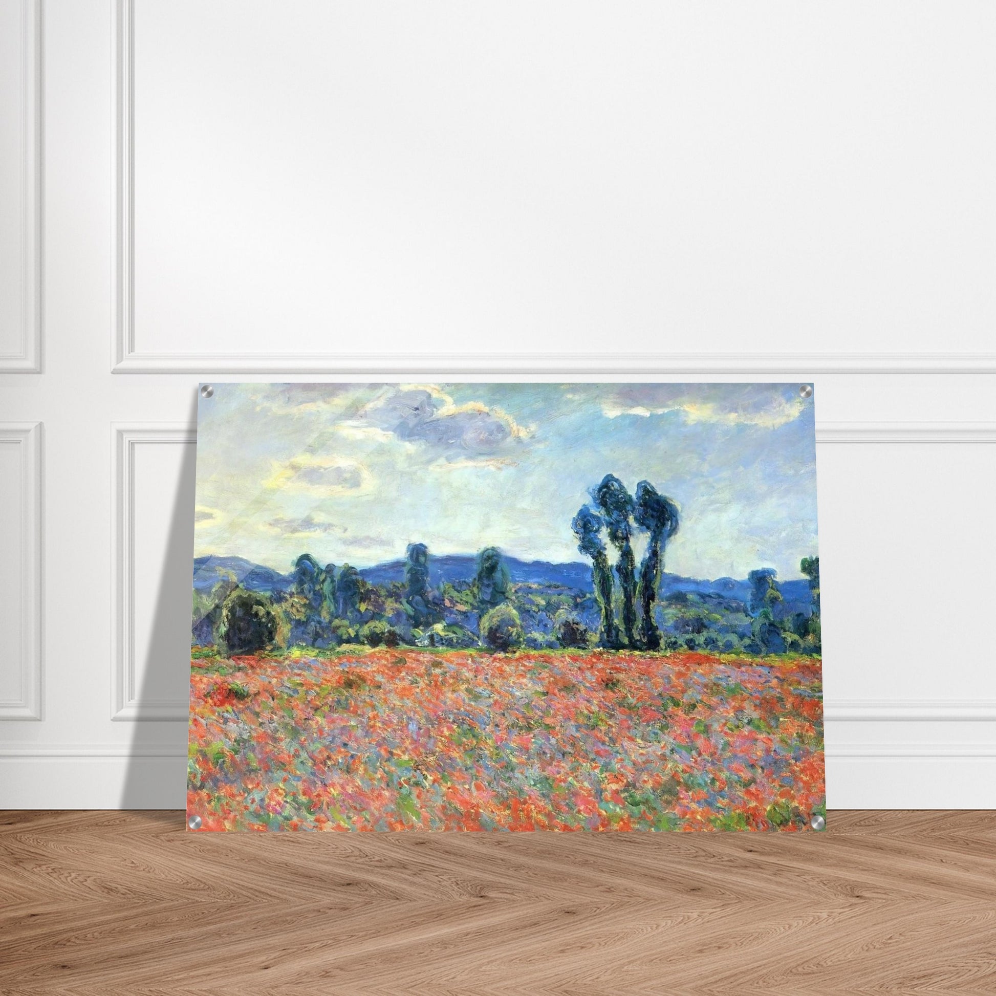Poppy Field in Giverny - claude monet Acrylic Print - 70x100 cm / 28x40″ inches
