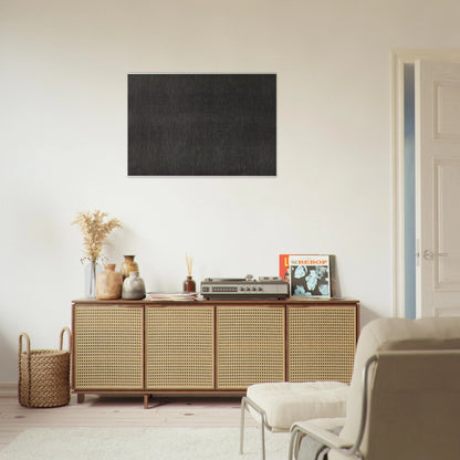 Black with White Lines, Vertical Not Touching - Sol LeWitt Brushed Aluminum Print - 70x100 cm / 28x40 inches | Sol LeWitt Aluminum Print | Sol LeWitt Prints