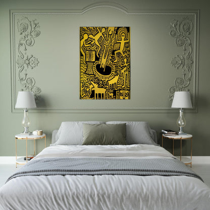 UNTITLED 1981 - Keith Haring Brushed Aluminum Print - 70x100 cm / 28x40 inches | Keith Haring Aluminum Print | Keith Haring Prints | Keith Haring Art For Sale