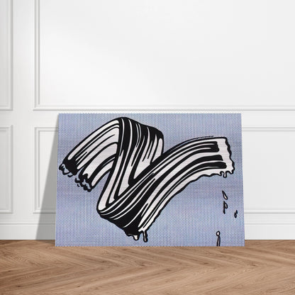 WHITE BRUSHSTROKE I 1965 - Roy Lichtenstein Brushed Aluminum Print - 70x100 cm / 28x40 inches | Roy Lichtenstein Aluminum Print | Roy Lichtenstein Prints