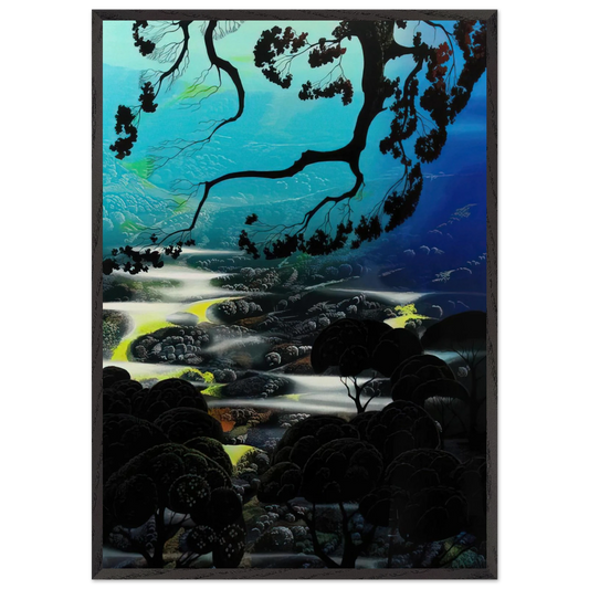 Days End - Eyvind Earle 70x100 cm / 28x40 inches Framed Art Print – Black Wooden Frame
