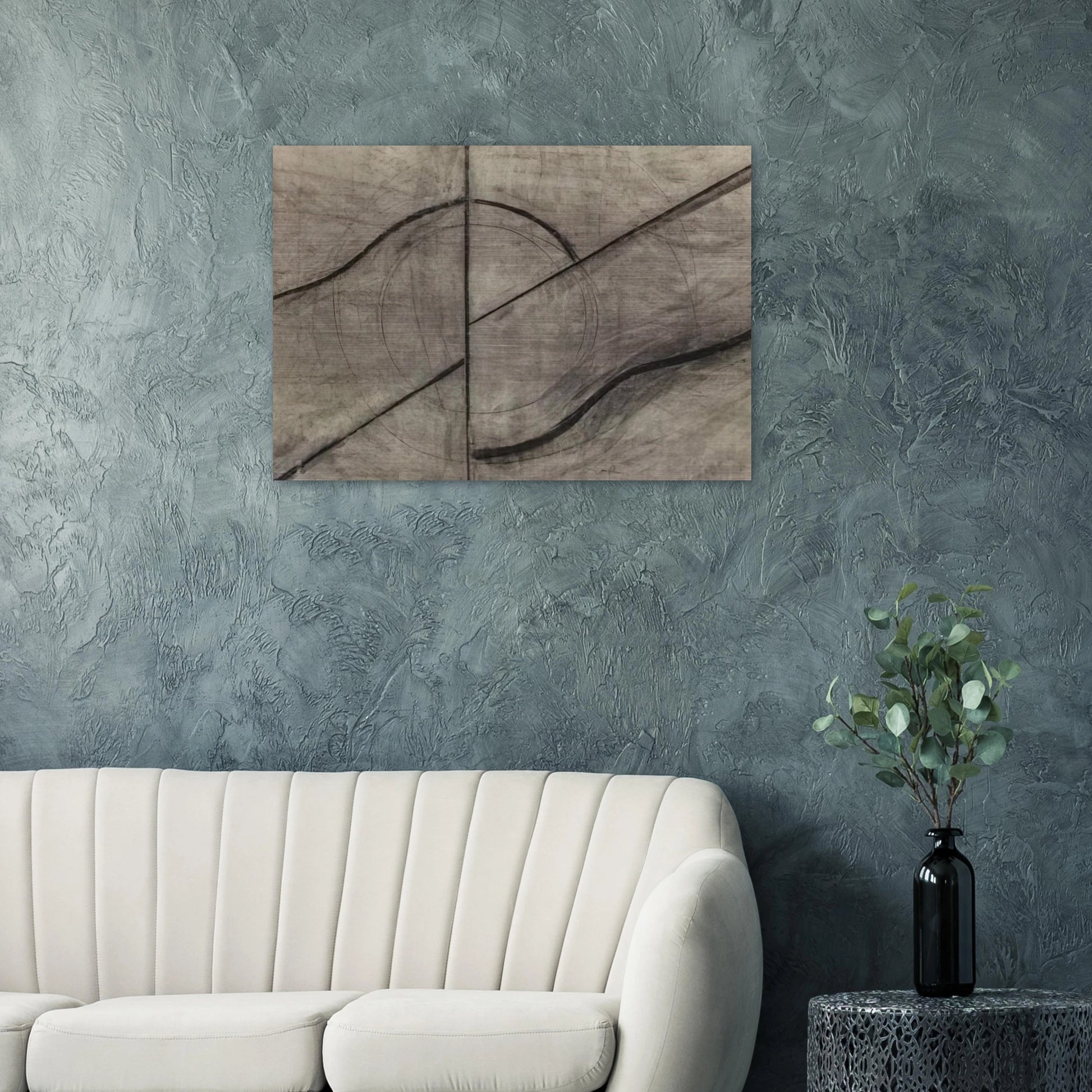 Drawing Based Upon the Breath - Allan Kaprow Brushed Aluminum Print - 70x100 cm / 28x40 inches | Allan Kaprow Aluminum Print | Allan Kaprow Prints