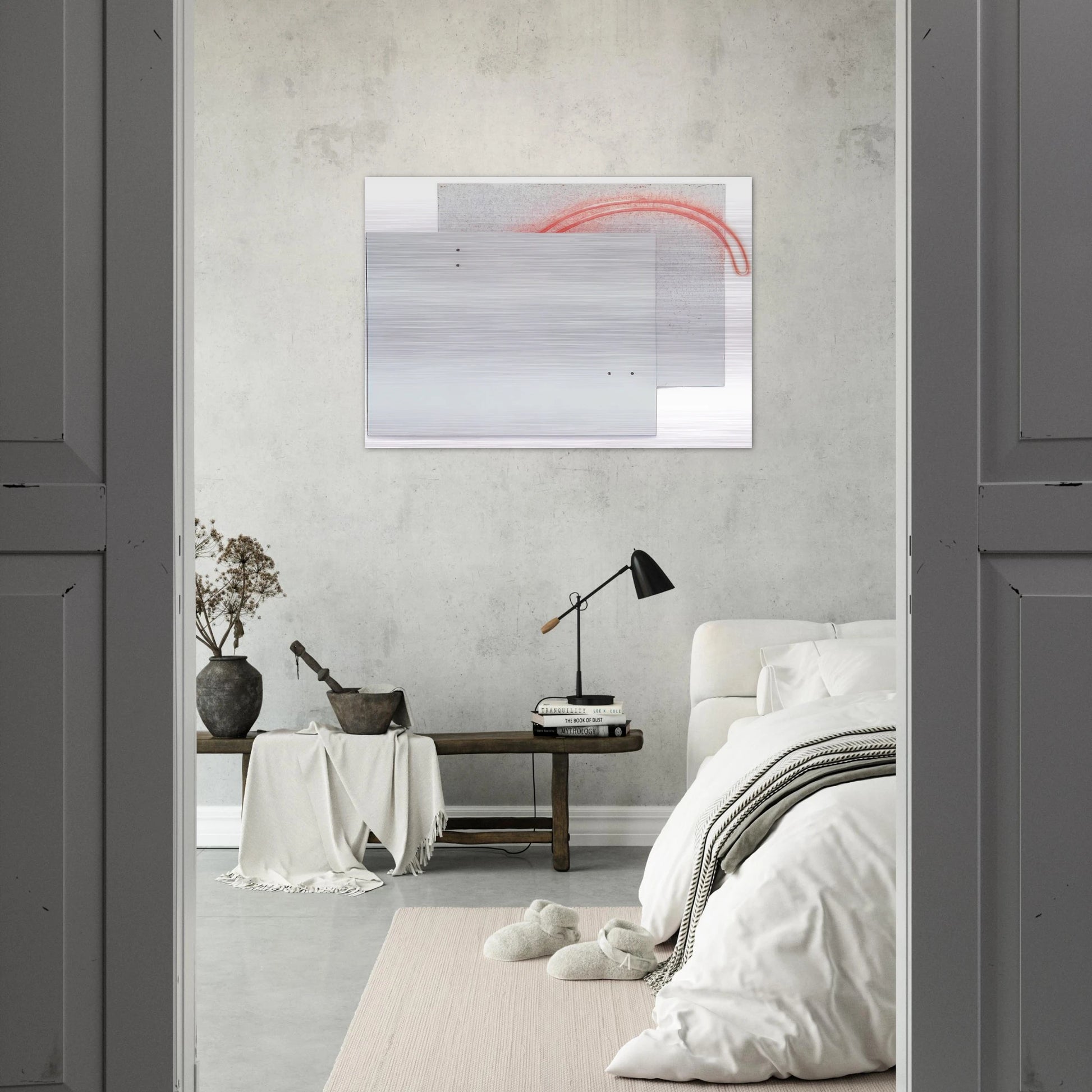 Guará's Eye - White - 1984 - Lygia Pape Brushed Aluminum Print - 70x100 cm / 28x40 inches | Lygia Pape Aluminum Print | Lygia Pape Prints