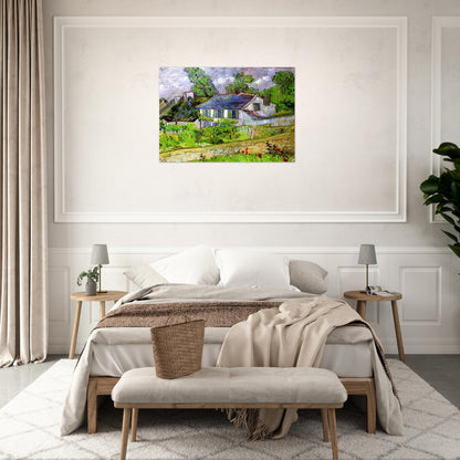 Houses in Auvers - Vincent van Gogh Acrylic Print - 70x100 cm / 28x40″ inches | Vincent van Gogh Wall Art | Vincent van Gogh Prints