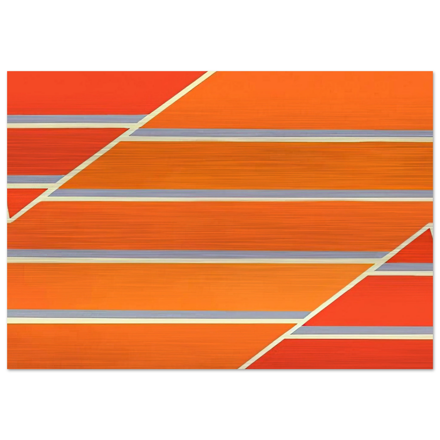 Orange Time - 1965 - Larry Zox Brushed Aluminum Print - 70x100 cm / 28x40 inches | Larry Zox Aluminum Print | Larry Zox Prints