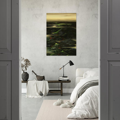 Twilight - Eyvind Earle Brushed Aluminum Print - 70x100 cm / 28x40 inches | Eyvind Earle Aluminum Print | Eyvind Earle Prints