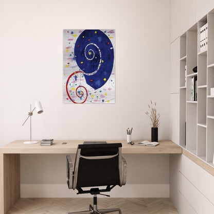 Ammonite  SFM 82-063  - Sam Francis Brushed Aluminum Print - 70x100 cm / 28x40 inches | Sam Francis Aluminum Print | Sam Francis Prints