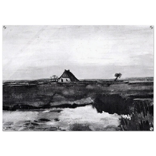 Landscape with a Farm - Vincent van Gogh Acrylic Print - 70x100 cm / 28x40″ inches
