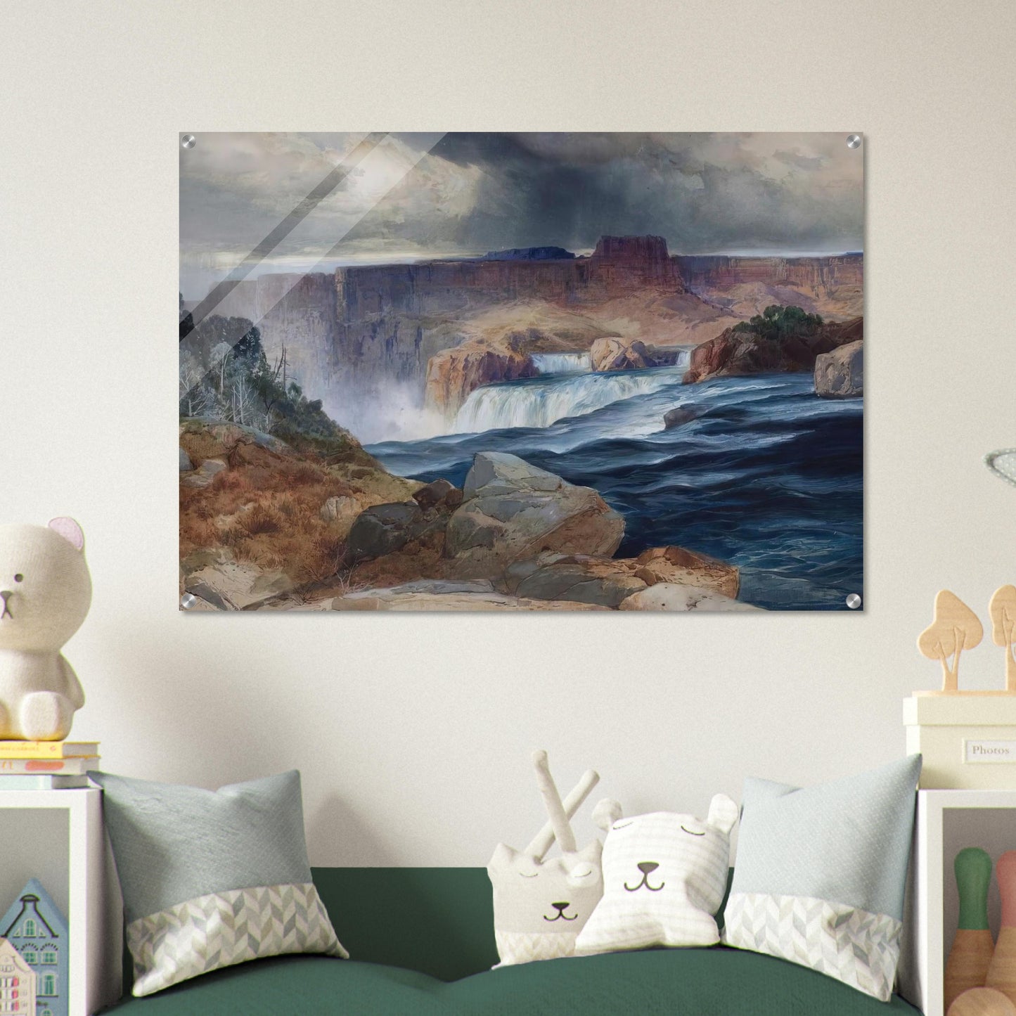 Shoshone Falls, Snake River, Idaho - Thomas Moran Acrylic Print - 70x100 cm / 28x40″ inches | Thomas Moran Wall Art | Thomas Moran Prints