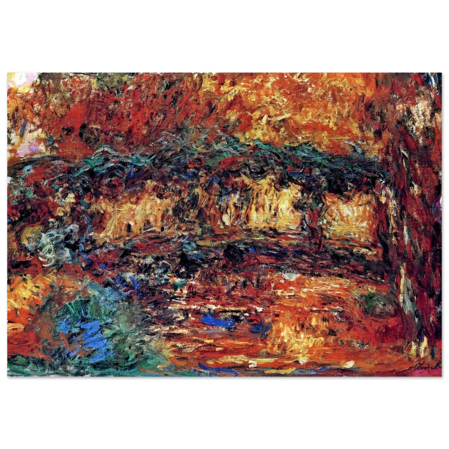 The Japanese Bridge 7 - claude monet Brushed Aluminum Print - 70x100 cm / 28x40 inches | claude monet Aluminum Print | claude monet Prints