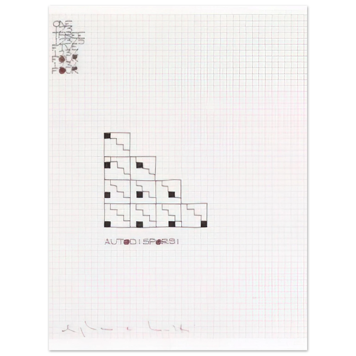 Alighiero Boetti - AUTODISPORSI 1975  75x100 cm / 30x40inches Fine Art Poster
