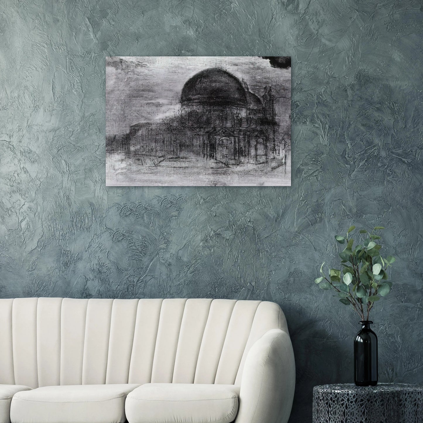 CATHEDRAL UNFINISHED - Salvador Dali Brushed Aluminum Print - 70x100 cm / 28x40 inches | Salvador Dali Aluminum Print | Salvador Dali Prints