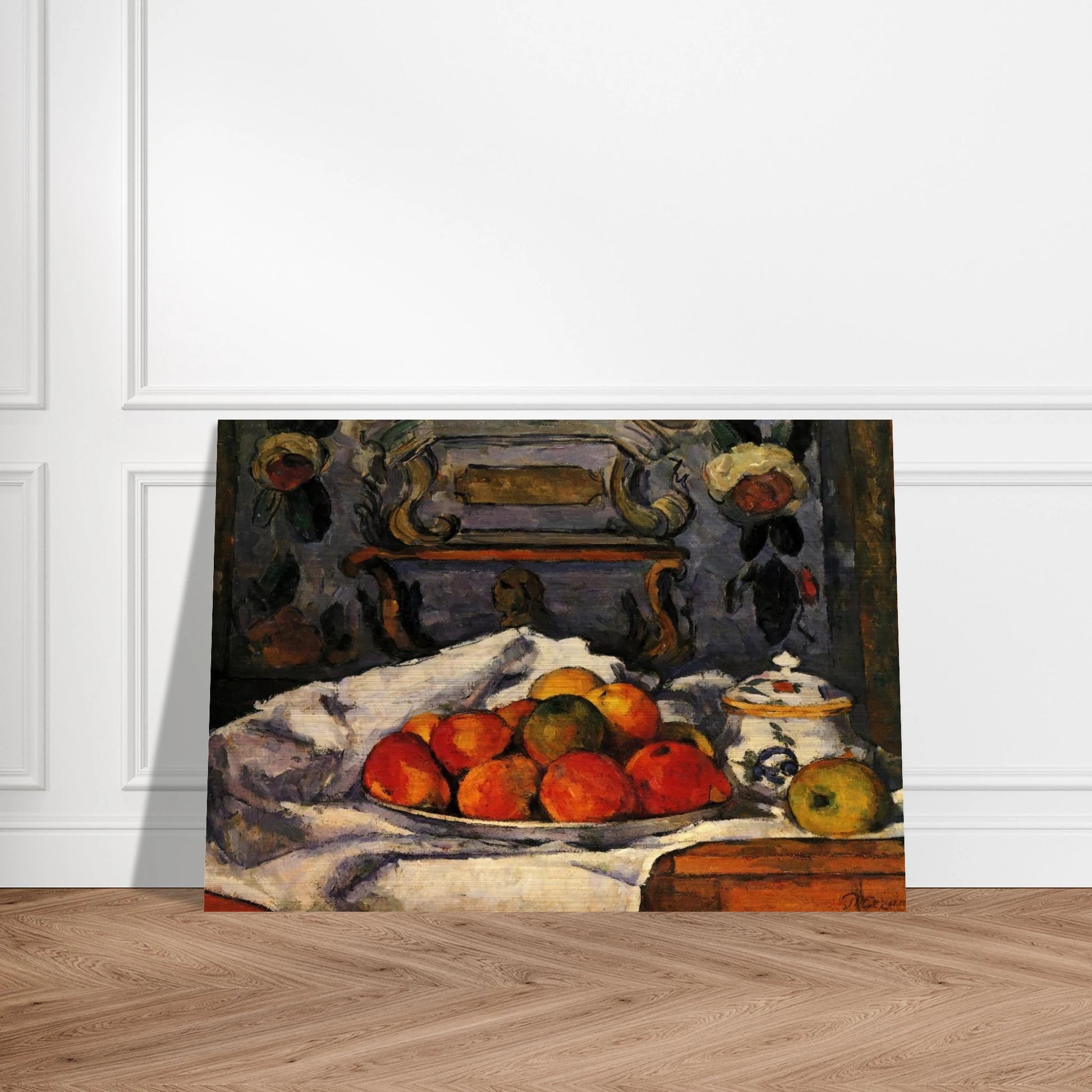 Dish of Apples - Paul Cézanne Brushed Aluminum Print - 70x100 cm / 28x40 inches | Paul Cézanne Aluminum Print | Paul Cézanne Prints