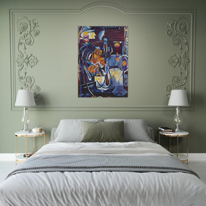 Dynamo machine - 1913 - Natalia Goncharova Brushed Aluminum Print - 70x100 cm / 28x40 inches | Natalia Goncharova Aluminum Print | Natalia Goncharova Prints