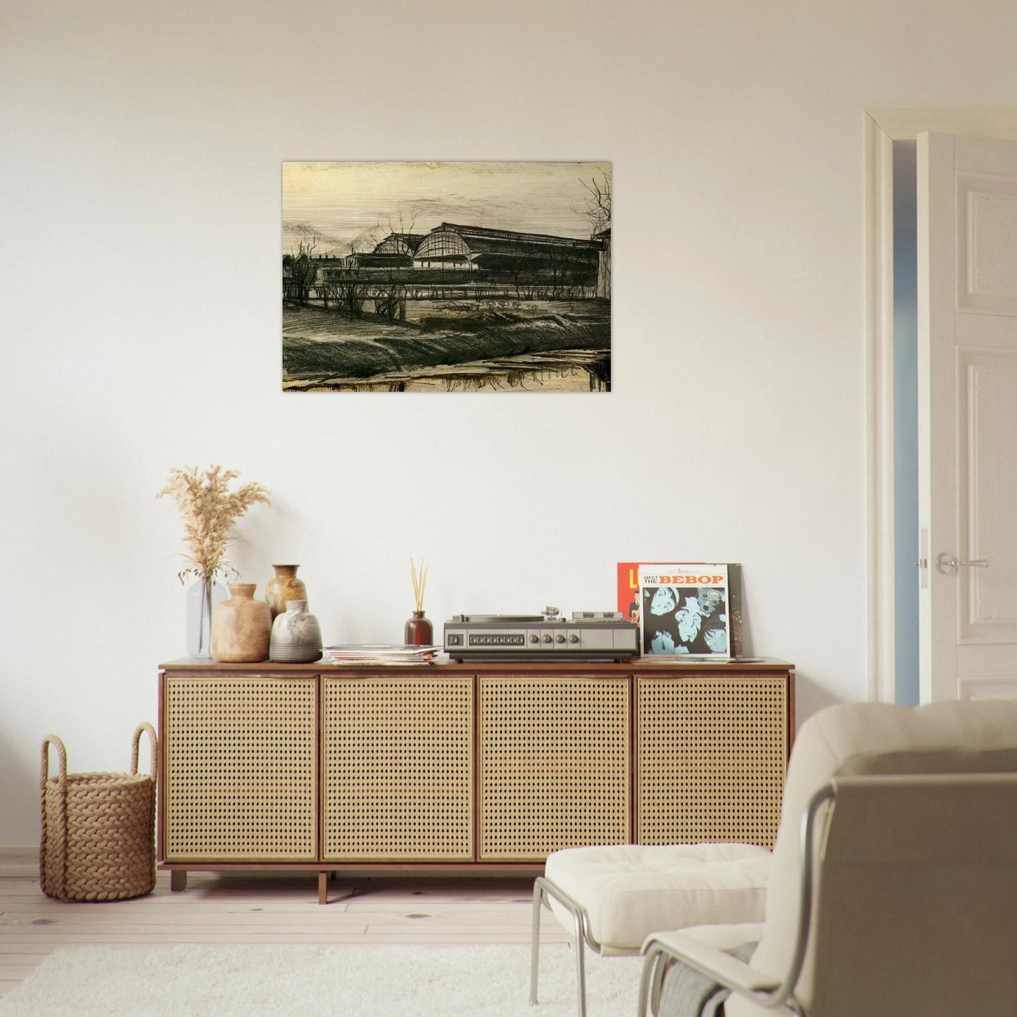 Station in The Hague - Vincent van Gogh Brushed Aluminum Print - 70x100 cm / 28x40 inches | Vincent van Gogh Aluminum Print | Vincent van Gogh Prints