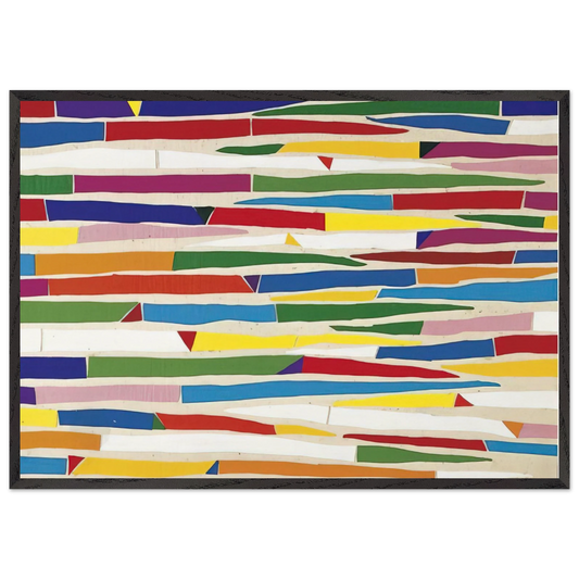 Composite - Color Field Painting - Piero Dorazio 70x100 cm / 28x40 inches Framed Art Print – Black Wooden Frame