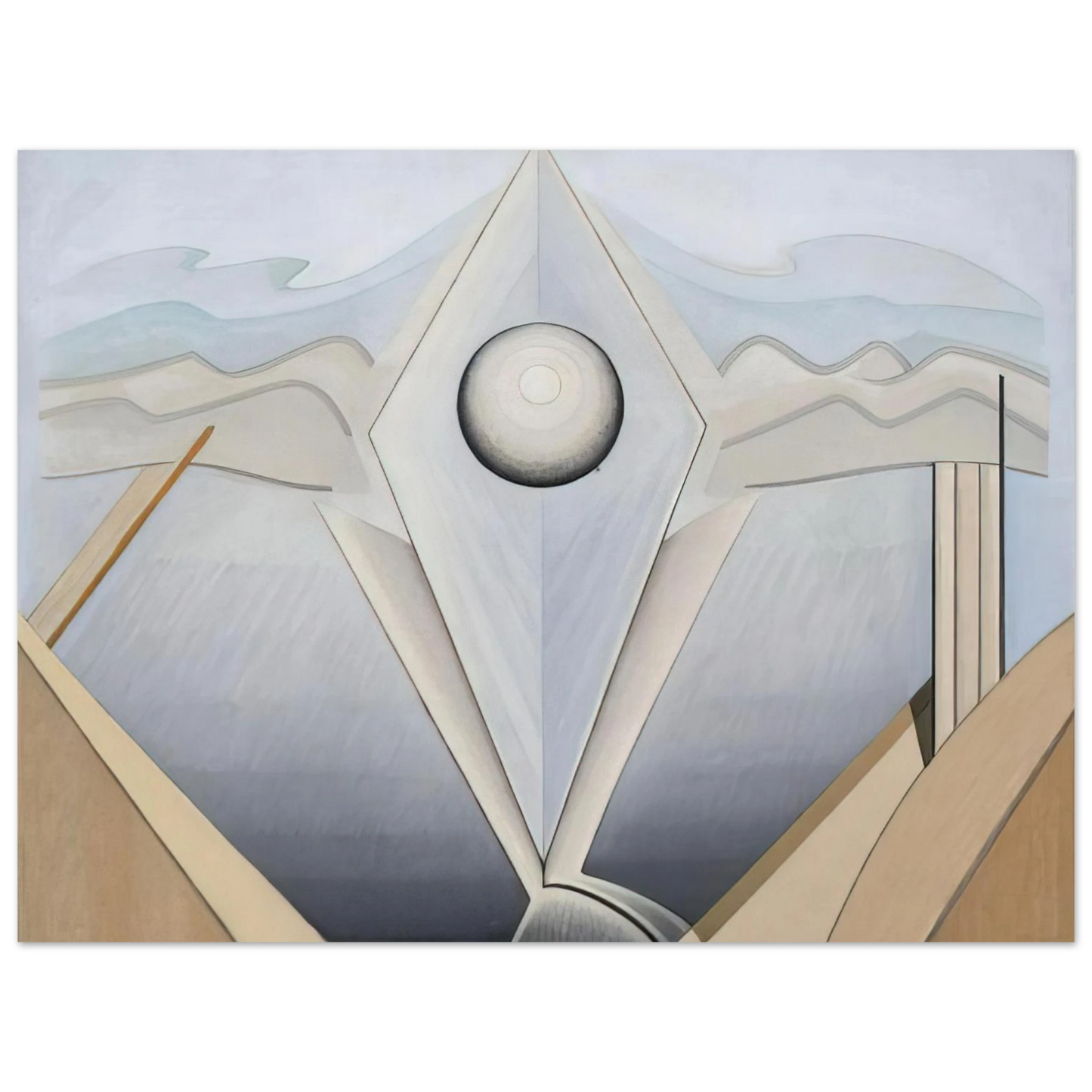 Lawren Harris - Abstract Painting #98 - 1938  75x100 cm / 30x40inches Fine Art Poster