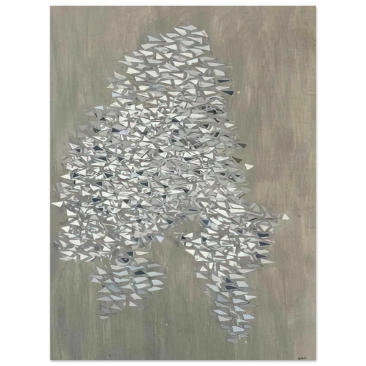 Robert Goodnough - Vertical Gray - 1985  75x100 cm / 30x40inches Fine Art Poster
