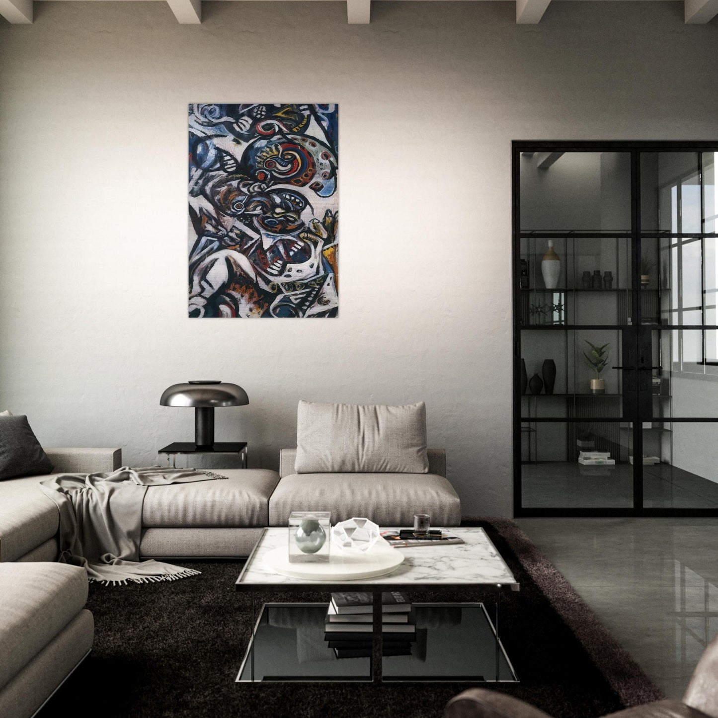BIRTH - Jackson Pollock Brushed Aluminum Print - 70x100 cm / 28x40 inches | Jackson Pollock Aluminum Print | Jackson Pollock Prints