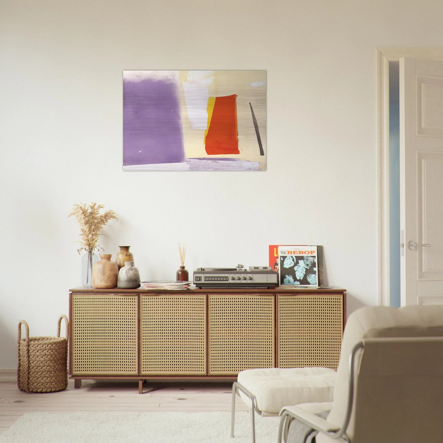 UNTITLED 1985 1 - Esteban Vicente Brushed Aluminum Print - 70x100 cm / 28x40 inches | Esteban Vicente Aluminum Print | Esteban Vicente Prints