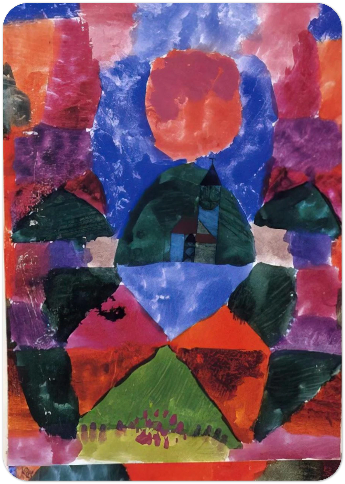 A PRESSURE OF TEGERNSEE 1919 By Paul Klee Pack of 10 Post Cards | Paul Klee Post Cards | A6 (10.5 x 14.8 cm) - 4.1 x 5.8 inches