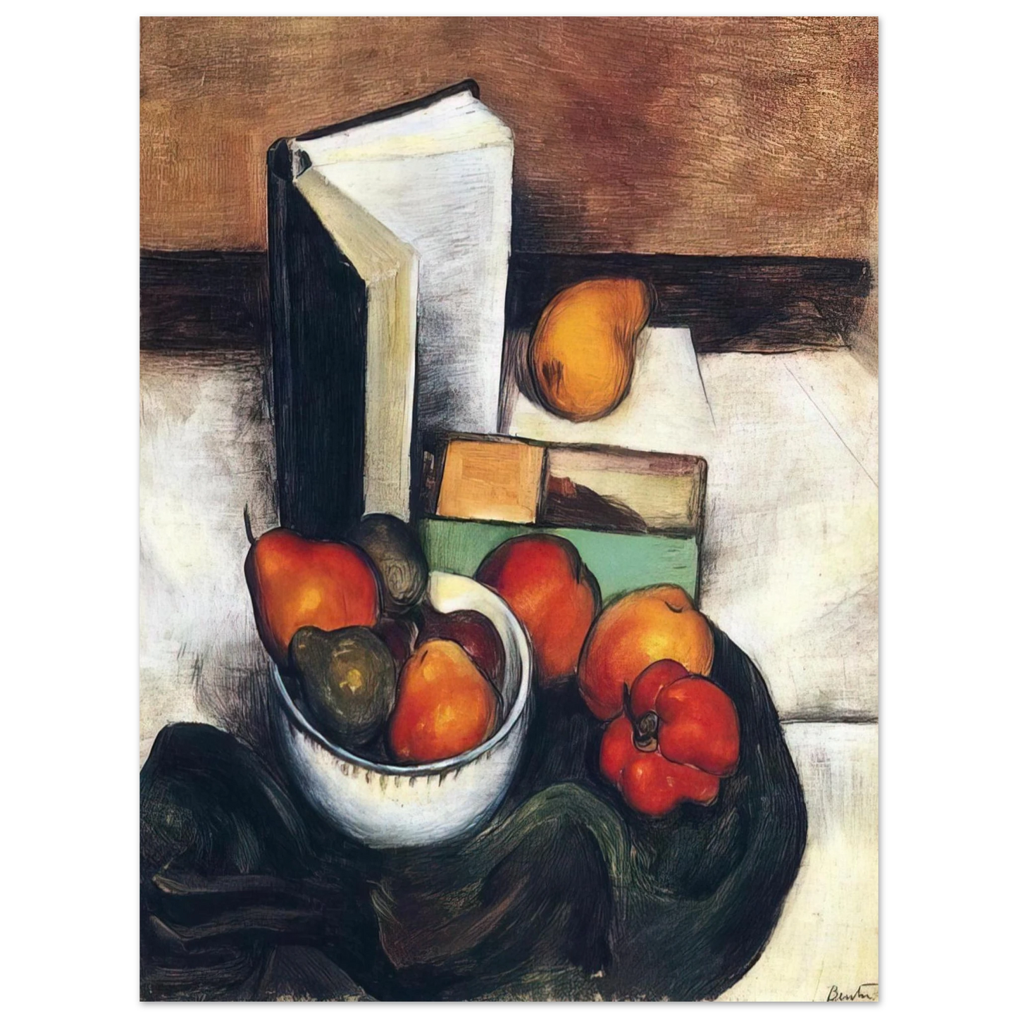 Thomas Hart Benton - STILL LIFE WITH FRUIT AND VEGETABLES  75x100 cm / 30x40inches Fine Art Poster