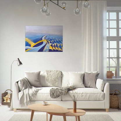 Speeding Motorboat - 1923 - Benedetta Cappa Brushed Aluminum Print - 70x100 cm / 28x40 inches | Benedetta Cappa Aluminum Print | Benedetta Cappa Prints