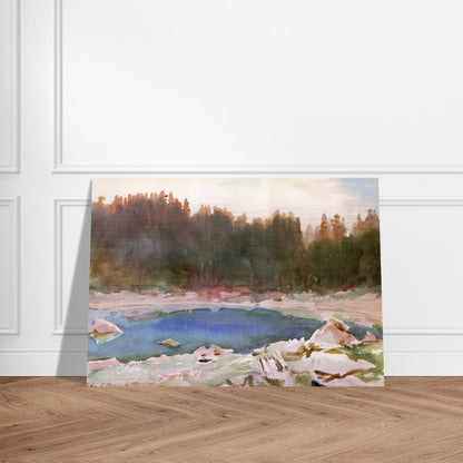 Lake in the Tyrol - John Singer Sargent Brushed Aluminum Print - 70x100 cm / 28x40 inches | John Singer Sargent Aluminum Print | John Singer Sargent Prints
