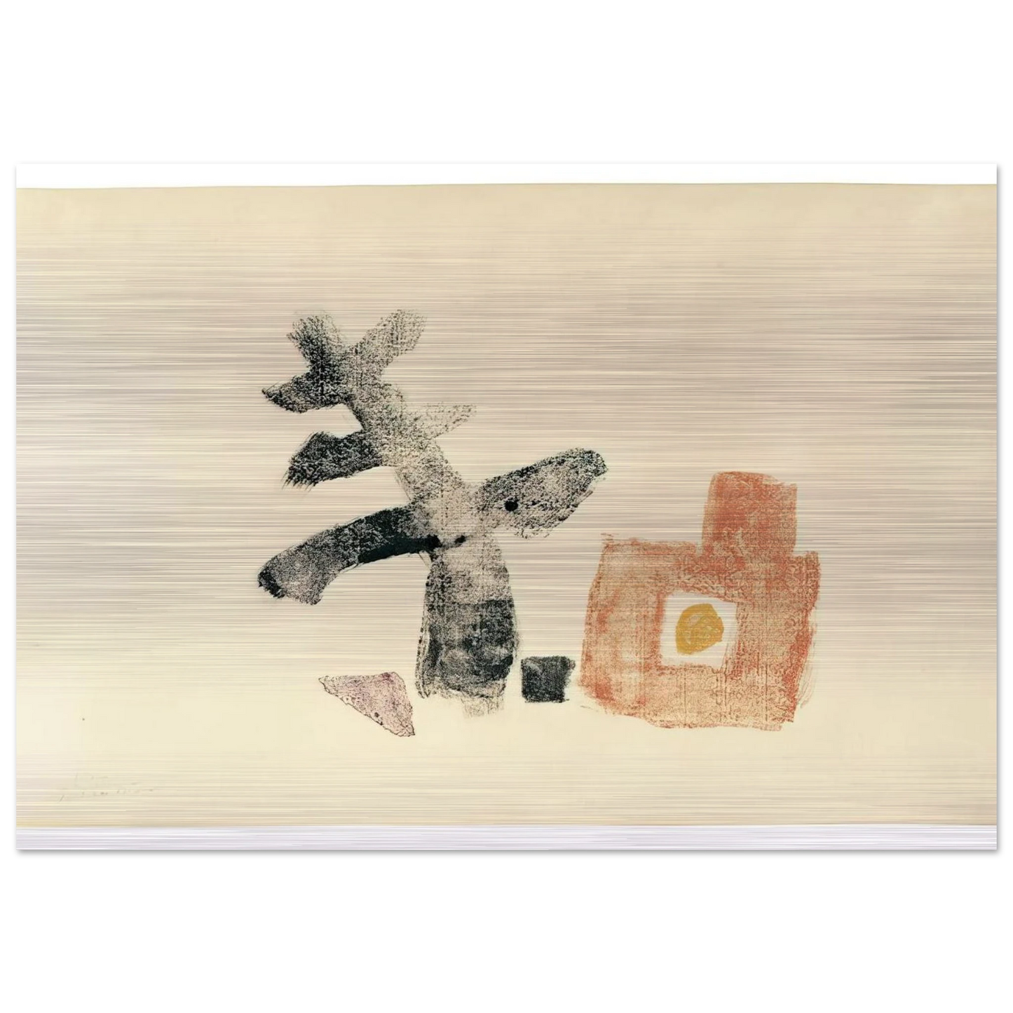 11.5.50 - 1950 - Julius Bissier Brushed Aluminum Print - 70x100 cm / 28x40 inches | Julius Bissier Aluminum Print | Julius Bissier Prints