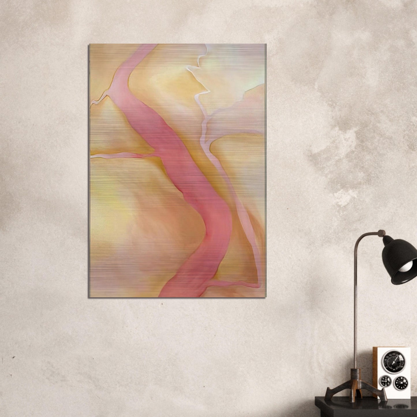 It Was Yellow and Pink II - Georgia O'Keeffe Brushed Aluminum Print - 70x100 cm / 28x40 inches | Georgia O'Keeffe Aluminum Print | Georgia O'Keeffe Prints
